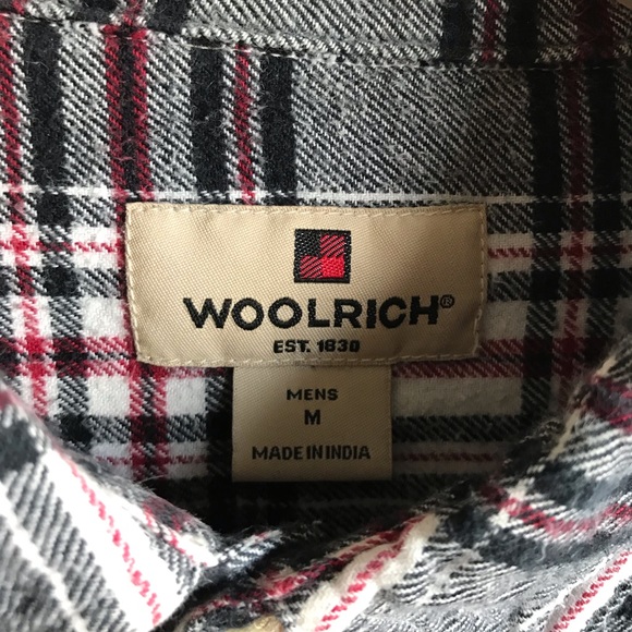 Woolrich Flannel Shirt Medium black and red plaid - Picture 5 of 7
